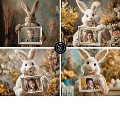 Easter Digital Backdrops - Bunny Frames