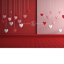 Valentine Digital Backdrop - Heart Strings