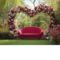 Valentine Digital Backdrop - Garden Arch