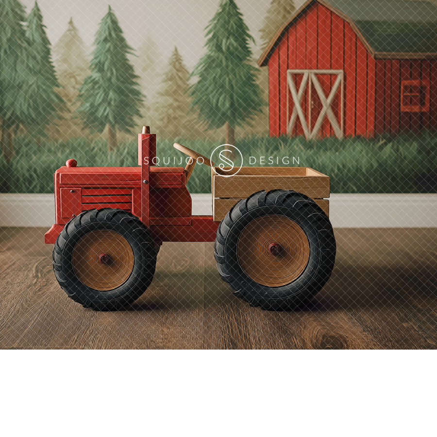 Toy Tractor Studio Digital Backdrop - Image 2