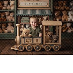 Toy Train Studio Digital Backdrop