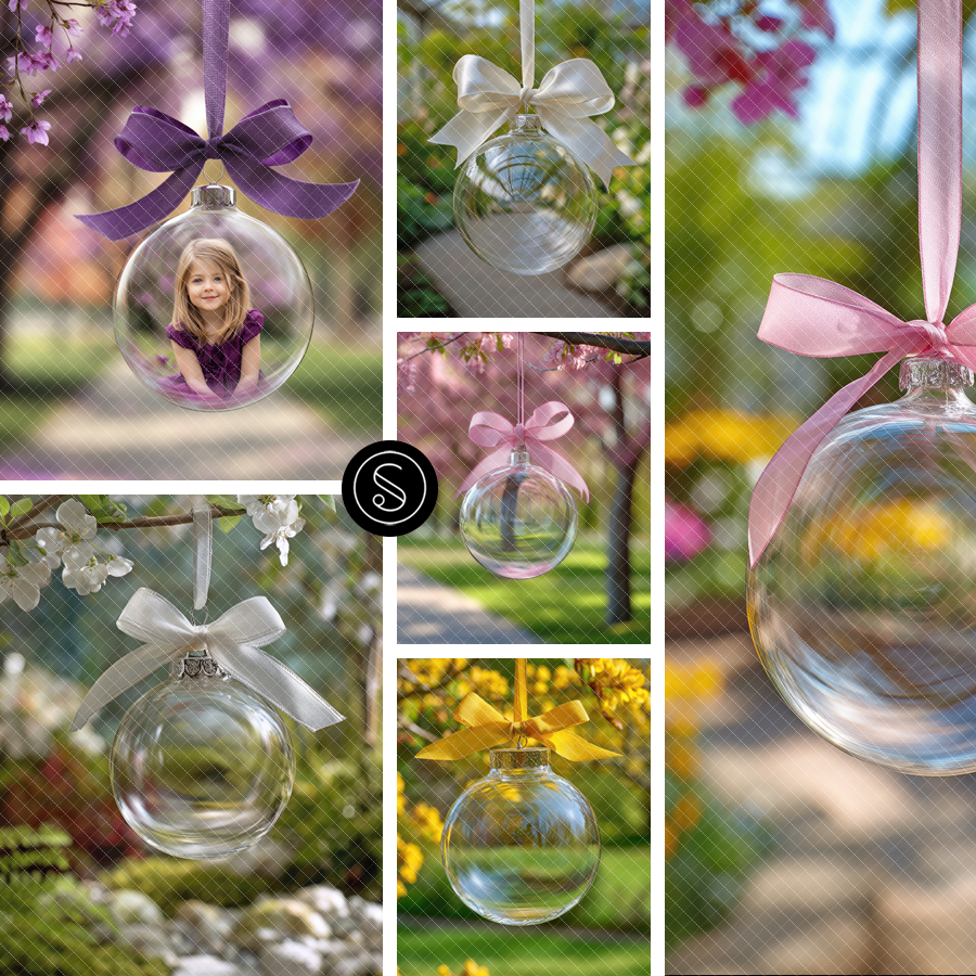 Spring Digital Backdrops - Ornament Bloom