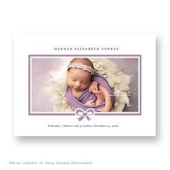 Birth Announcement - Bow Heart