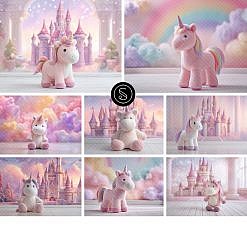 Plush Unicorn Digital Backdrops