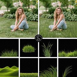 Plant Digital Overlays - Green Grass