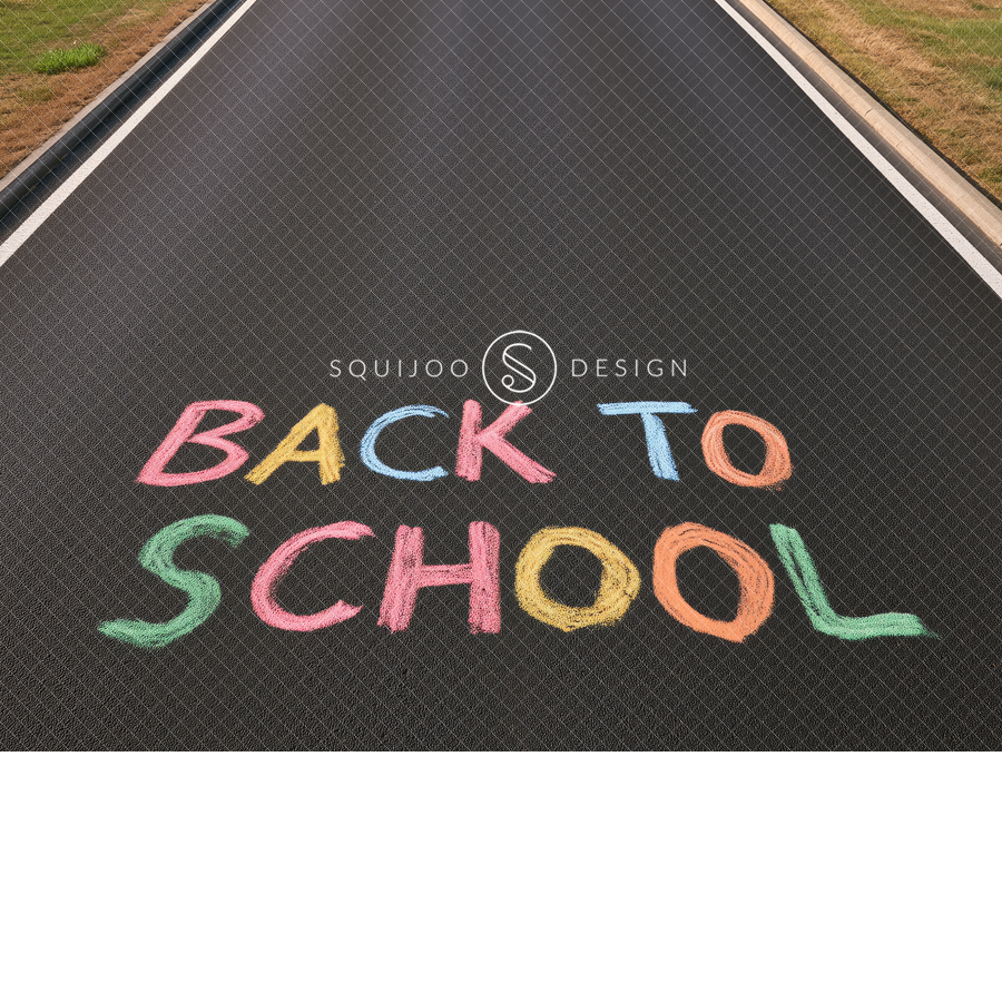 Back To School Digital Backdrop - Road Chalk