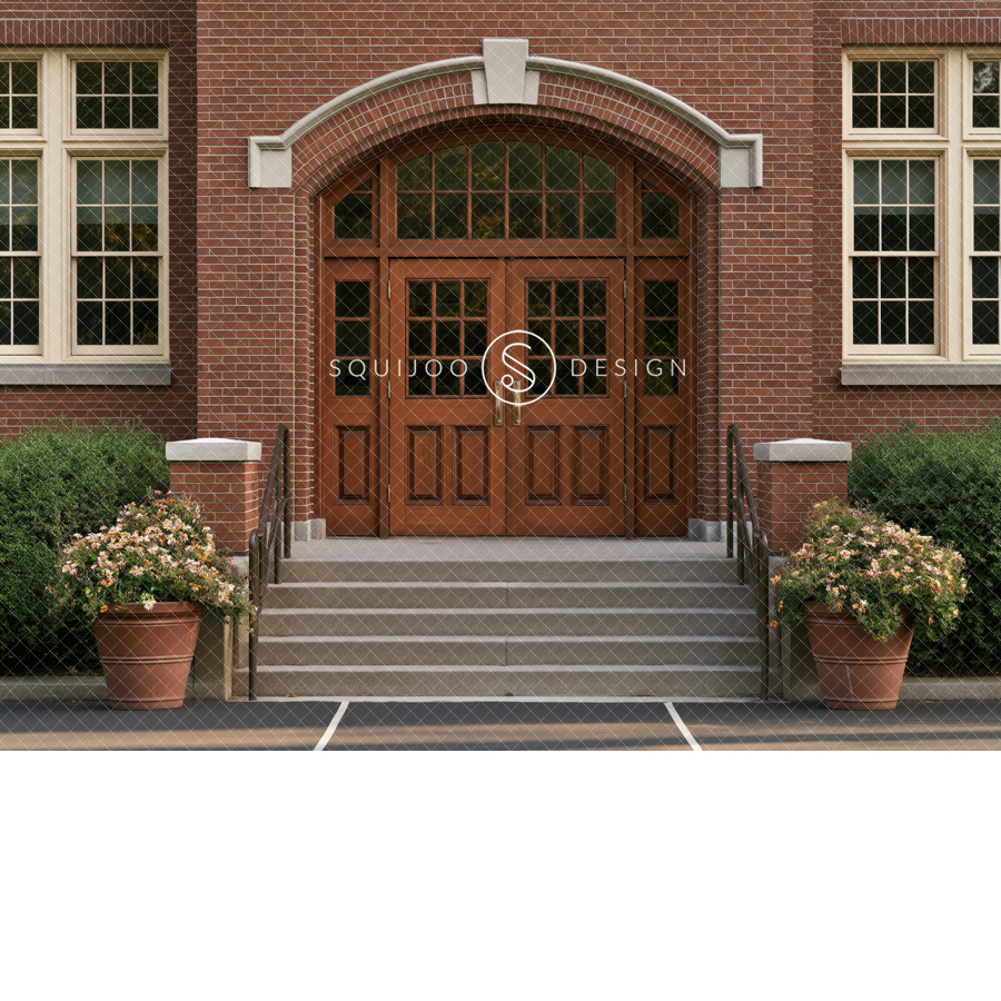 Back To School Digital Backdrop - Grand Entrance