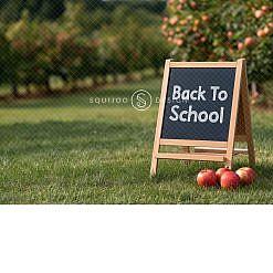 Back To School Digital Backdrop - Apple Board
