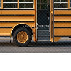Back To School Digital Backdrop - Bus Back