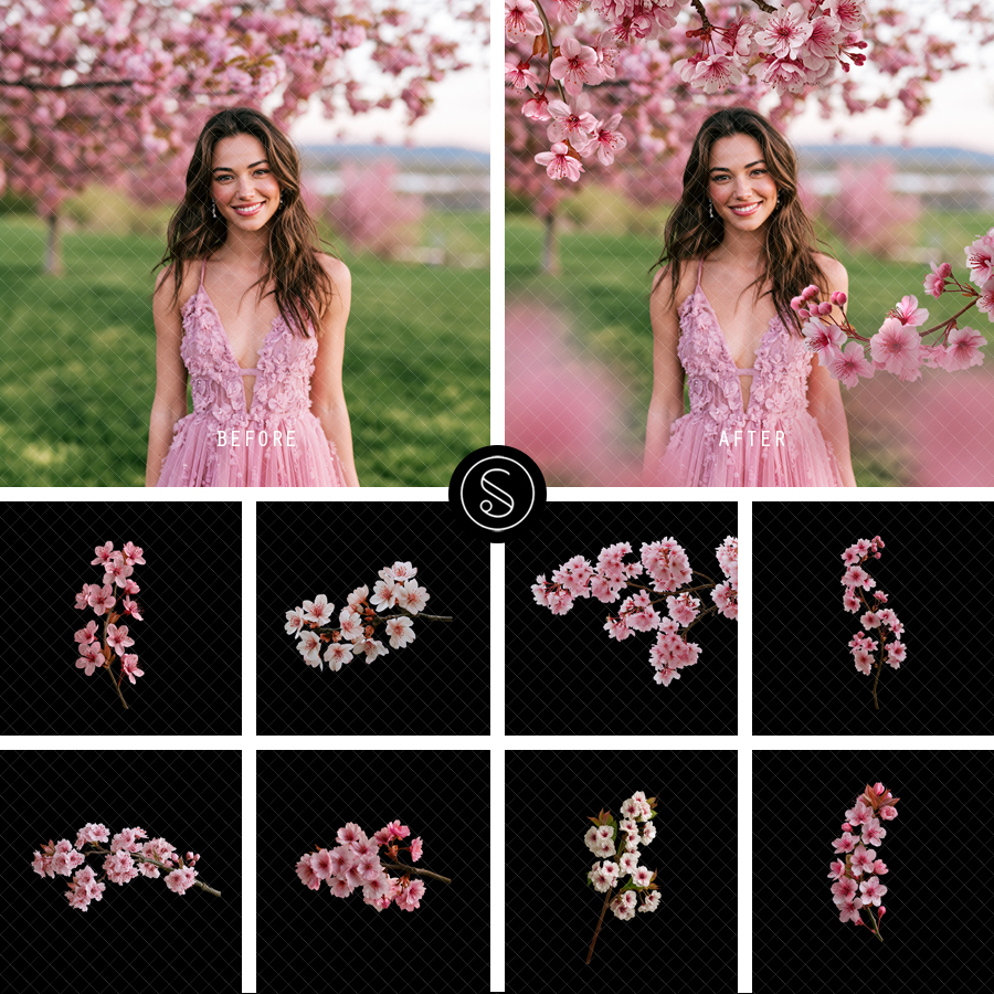 Plant Digital Overlays - Cherry Blossom