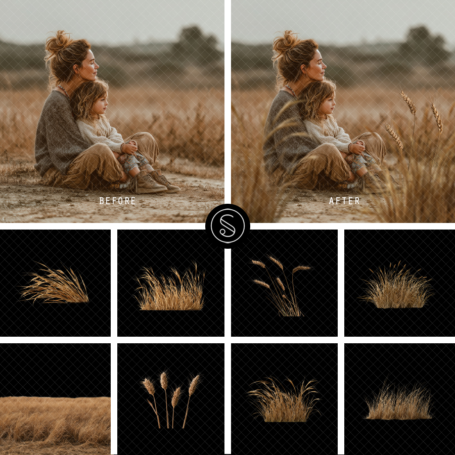 Plant Digital Overlays - Dry Grass