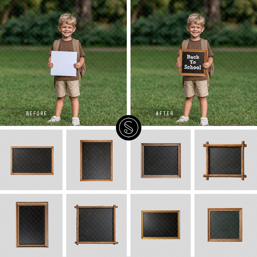Prop Digital Overlays - Chalkboard Frames