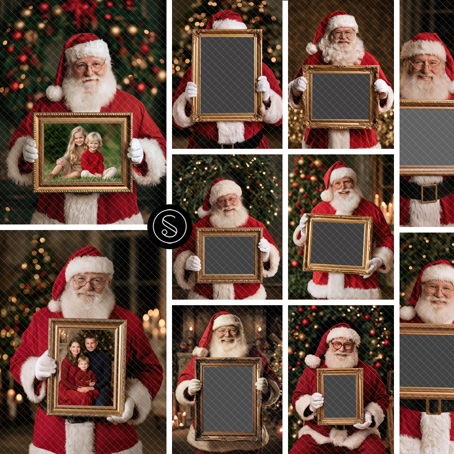 Santa Frame Digital Backdrops - Festive Nights