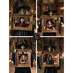 Halloween Witch Frame Digital Backdrops