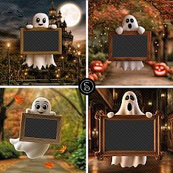 Halloween Digital Backdrops - Ghost Frames