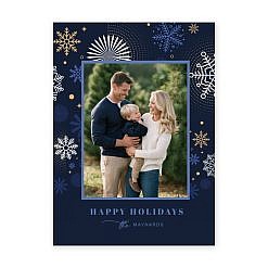 Holiday Card - Blue Flakes